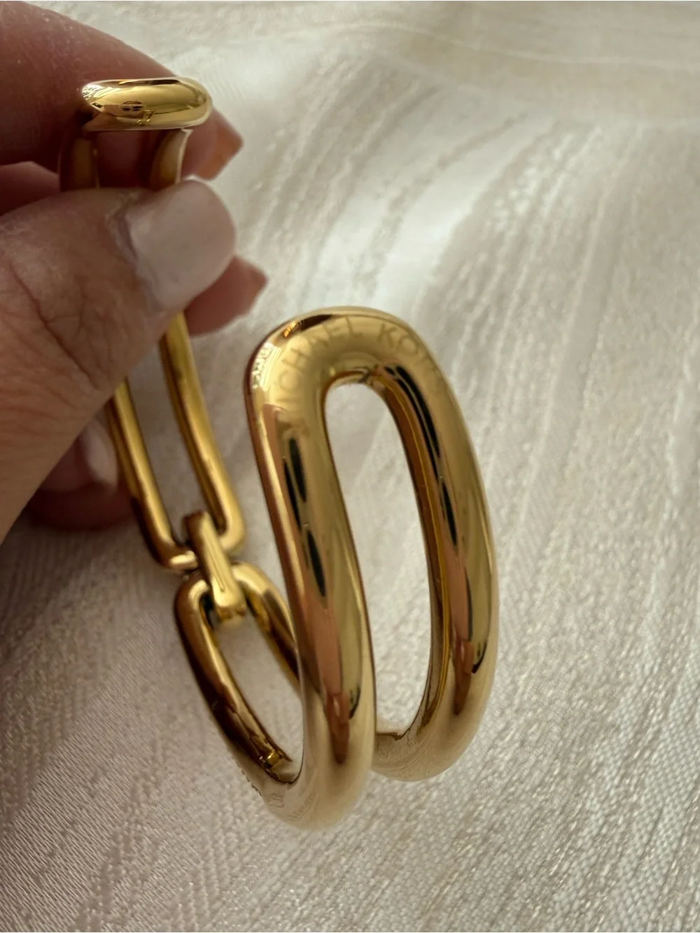 Michael Kors Gold Crystal-Accented Open Cuff Bracelet